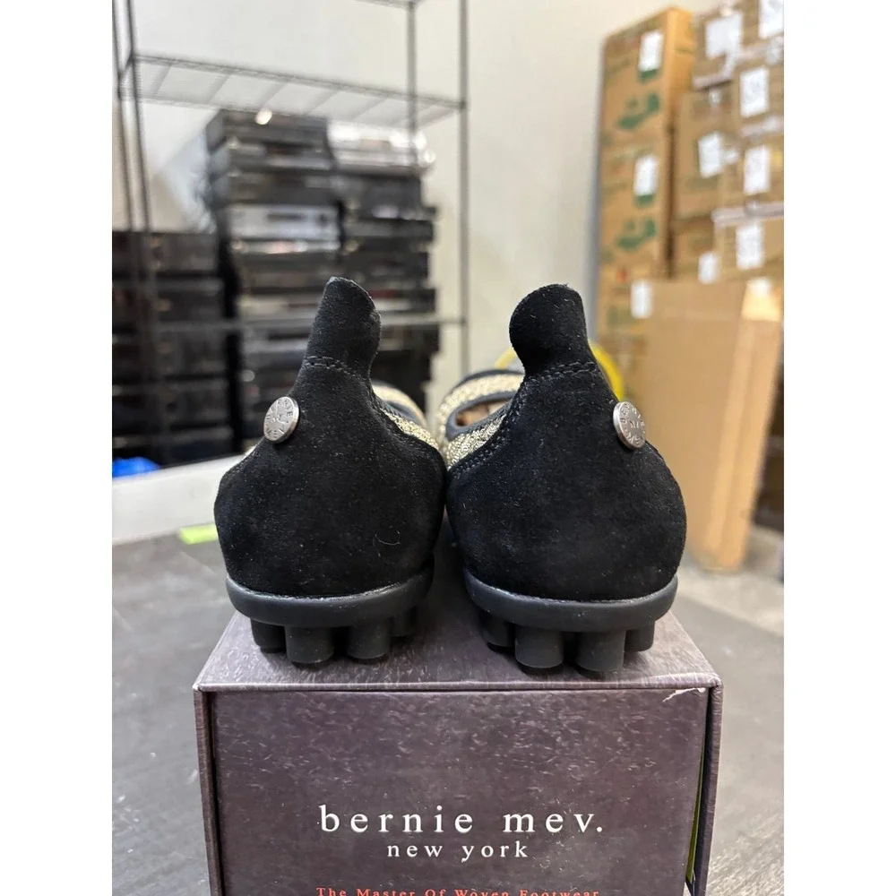 Bernie Mev Bella Me Bronze Metallic Woven Flats Shoes Size 36 US 6 New